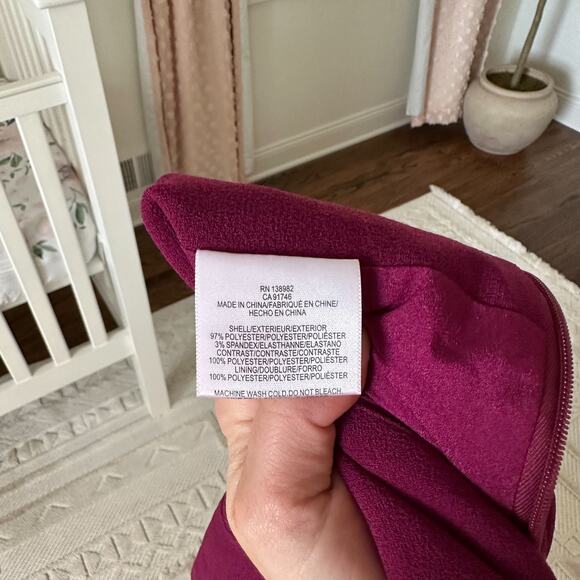 Dress The Population Robbie V-Neck Drape Jumpsuit Burgundy L - Picture 8 of 9